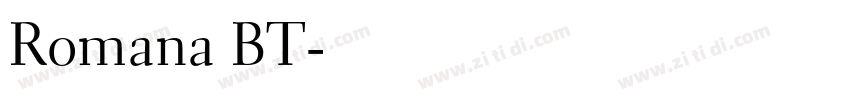 Romana BT字体转换
